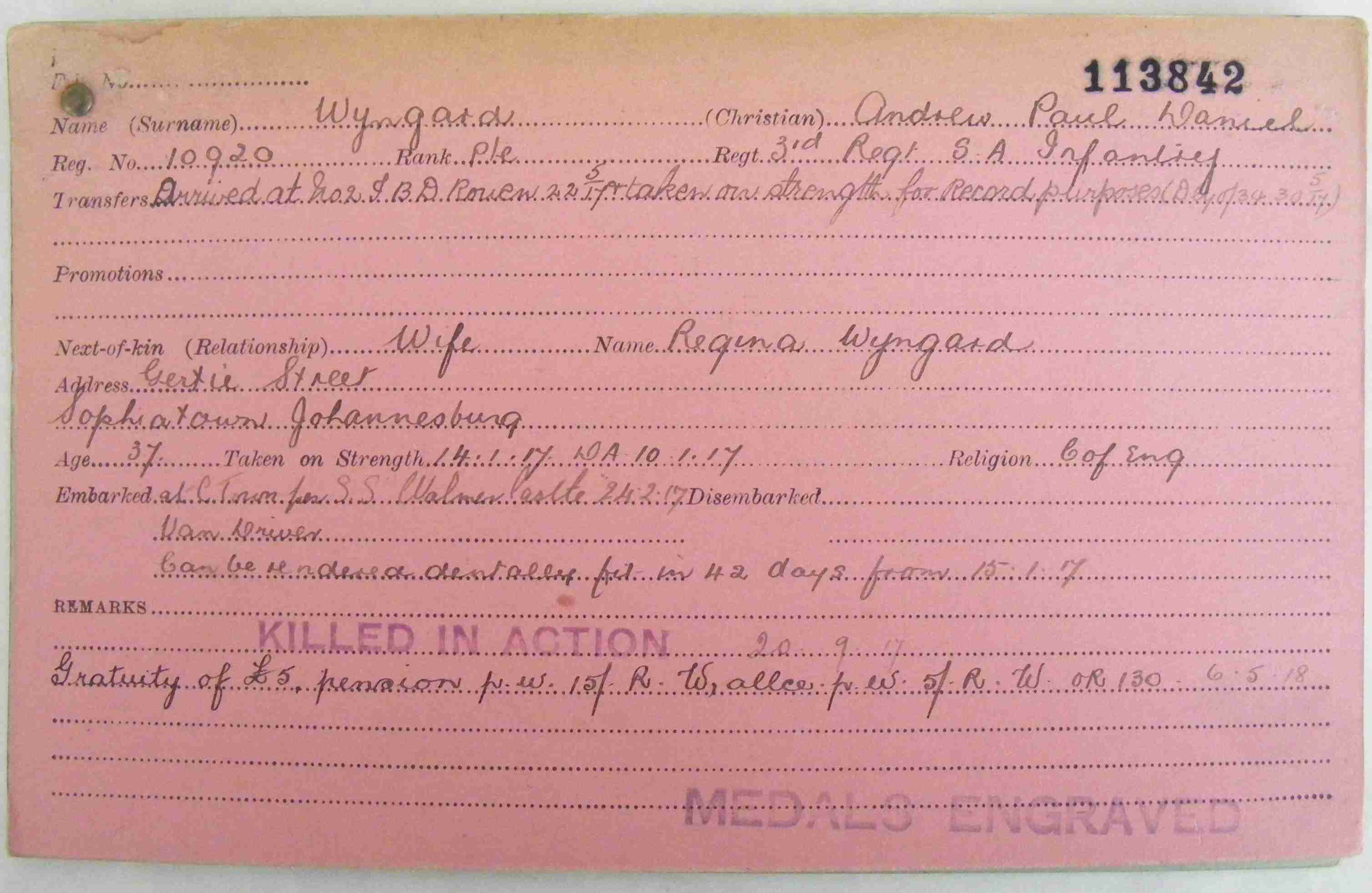 Photo from /search/photos/Archive WW1 Cards/Last Name - W/WYNGARD_APD.jpg